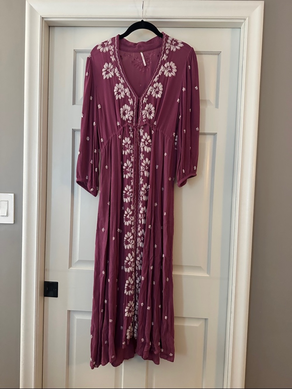 Free People Fable Embroidered Maxi Dress